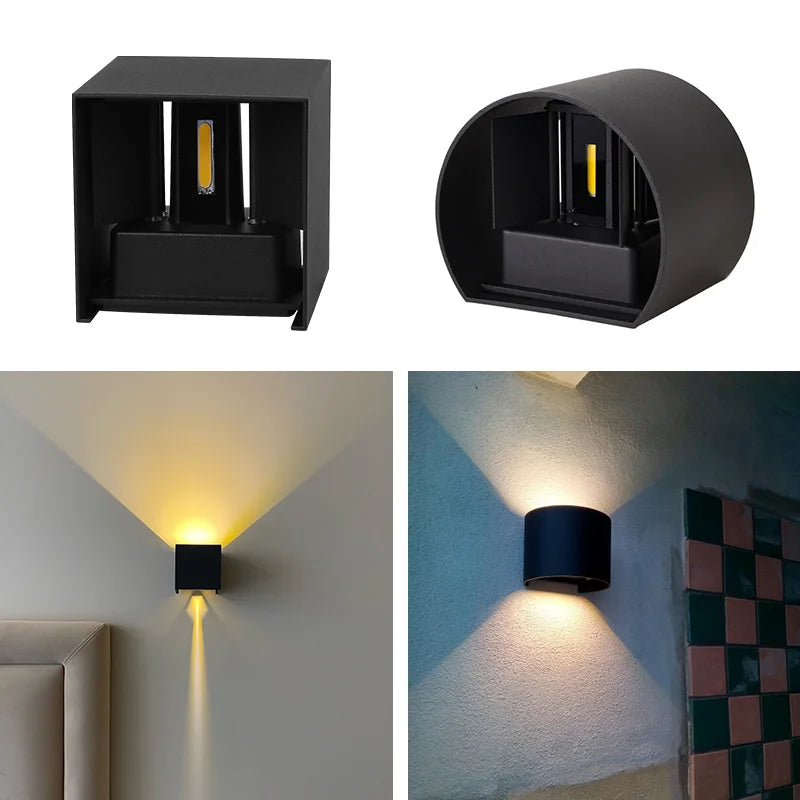 LED Wall Lamps Interior Wall Light IP65 Waterproof Aluminum Indoor Outdoor Lighting Wall Lamp Outside Wall Lights Living Room