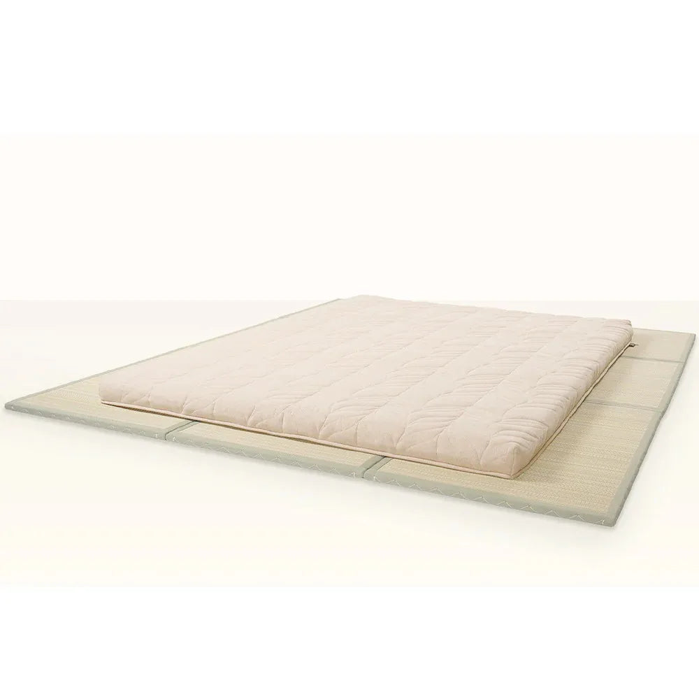 4inches Wheat Pattern Japanese Floor Futon Pad Cotton Folding Futon Compressible Tatami Mattress for Living Room