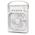 5 Holes Mist Humidifier Fan 3-Speed Adjustable 180 Wide-Angle Swing Timer LED Light Portable USB Rechargeable 1L Waterproof