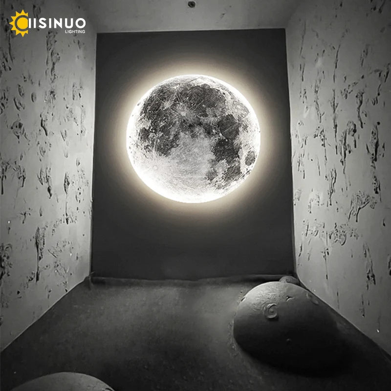 Modern LED Wall Lamp Moon Indoor Lighting For Bedroom Living Hall Room HOME Decoration Fixture Lights decorate Lusters Lamps