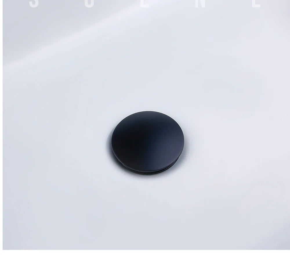 Bathroom Basin Gunmetal Pop-Up Drain Waste Stopper Sink Accessories Solid Support Round Bathtub Brass Flush Drain