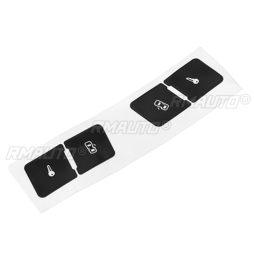 A Set Matte Black Car Door Lock Control Switch Button Repair Stickers Decals for Audi A3L Fixed Ugly Button Car Stickers