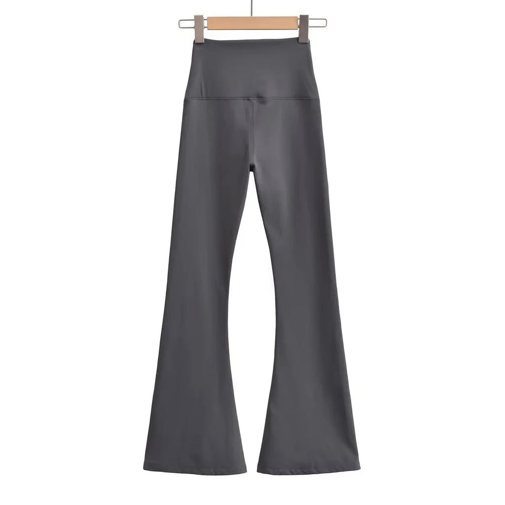Women V Cut Stretchy Thick Comfortable Soft Quick Dry Fleece Yoga Pants