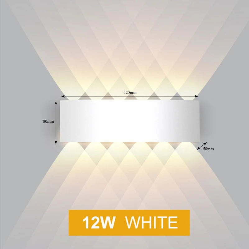Nordic Wall Lamp Led Aluminum Outdoor Indoor Ip65 Up Down White Black Modern For Home Stairs Bedroom Bedside Bathroom Light