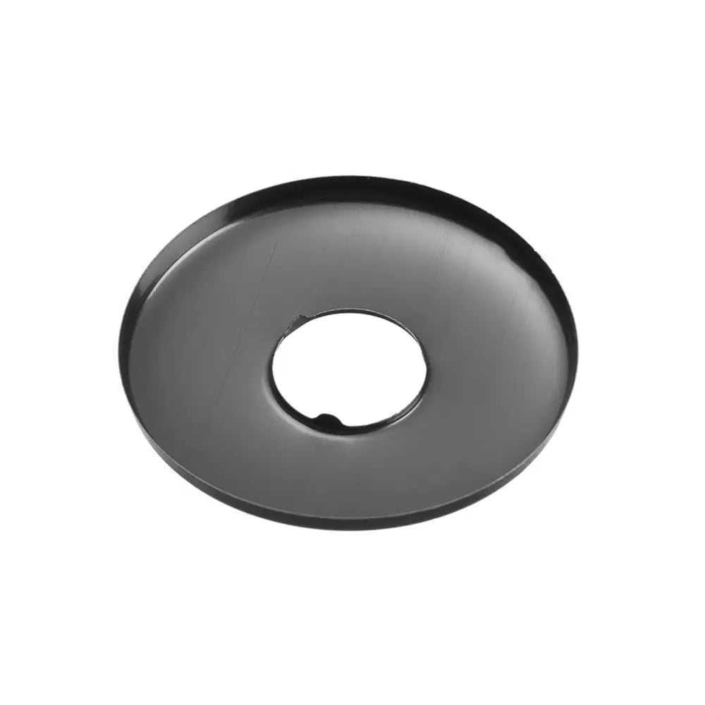 Black Shower Faucet Decorative Cover Chrome Finish Stainless Steel Wall Flange Water Pipe Wall Covers Bathroom Faucet Accessory