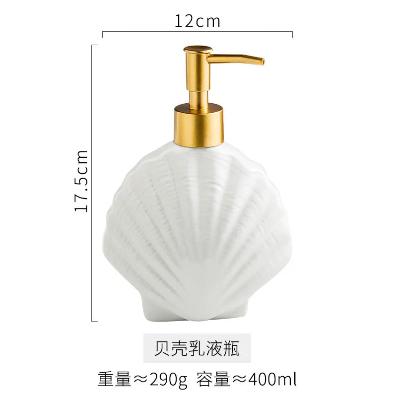 Minimalist Nordic Style Ceramic Dispensing Bottle for Hand Soap Shower Gel or Shampoo Hotel Bathroom Set Supplies