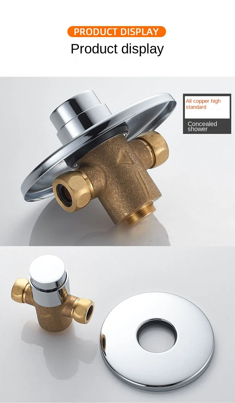 Swimming Pool Bathroom Concealed Single-cold Delayed Shower Tap Outdoor Beach Surface-mounted Push-button Delayed Shower Switch