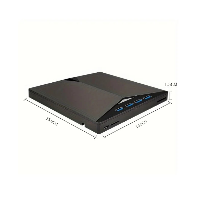 New Ultra-Thin USB 3.0 & Type-C External DVD Burner with TPEC Card Reader  Writer External DVD Driver