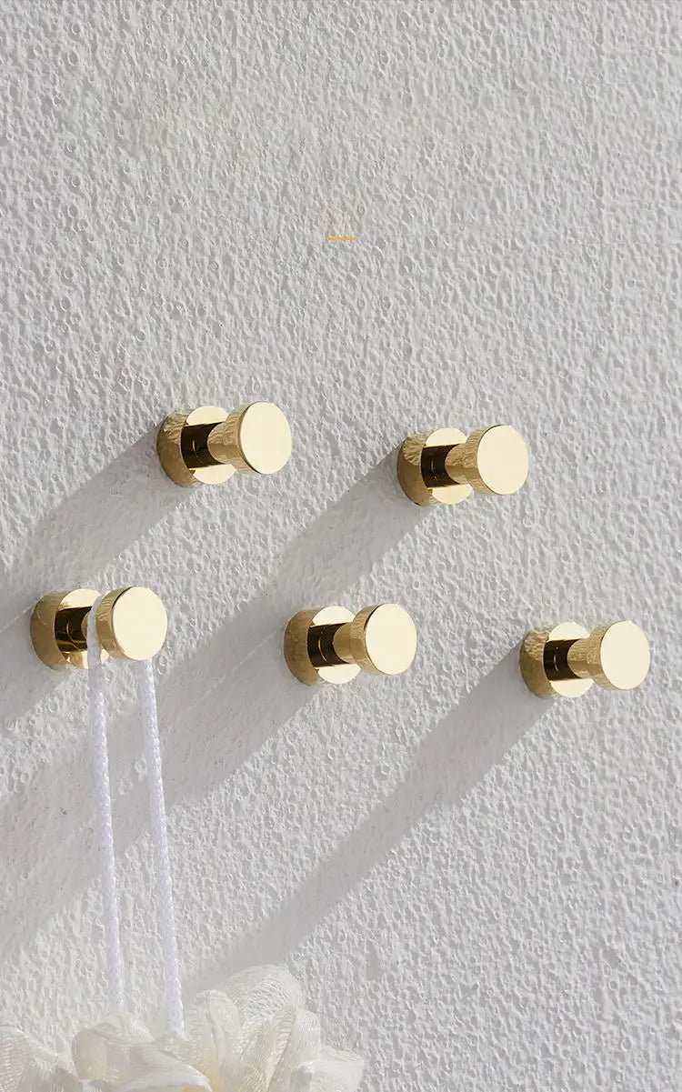 Brass Robe Hooks Clothes Hanger Household Small Decoration Rustproof Towel Hook Coat Hanger Key Rack Bathroom Accessories WB8123