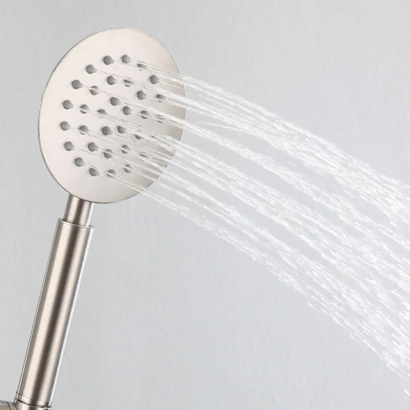 Luxury CE Certified Stainless Steel 304 Shower Tap Set Hot and Cold Rain Set Shower High Pressure Brushed Nickel Shower Kit