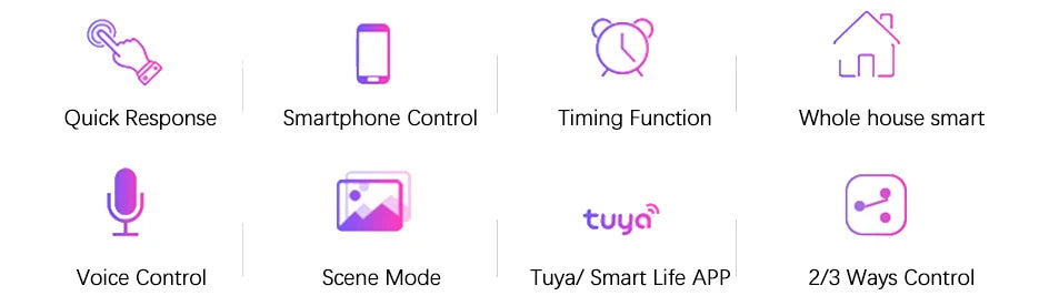 2 3 4 Gang 2 3 Way US Tuya Smart Wall Touch Light Switch for LED with No Neutral WiFi Glass Australia Brazil Android RoHS Alexa