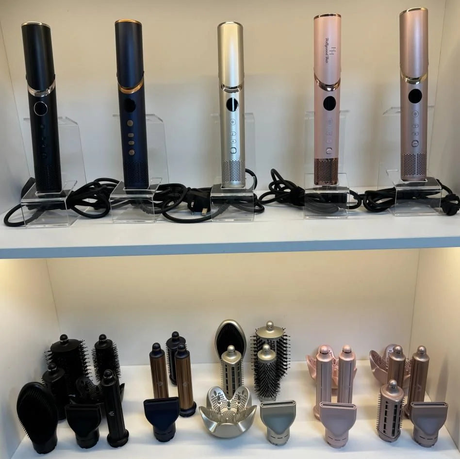 8 in 1 Premium Quality Hair Dryer Multi Styler Auot Hair Curler Hot Air Brush 110000Rpm Blow Dryer Volumizer Set