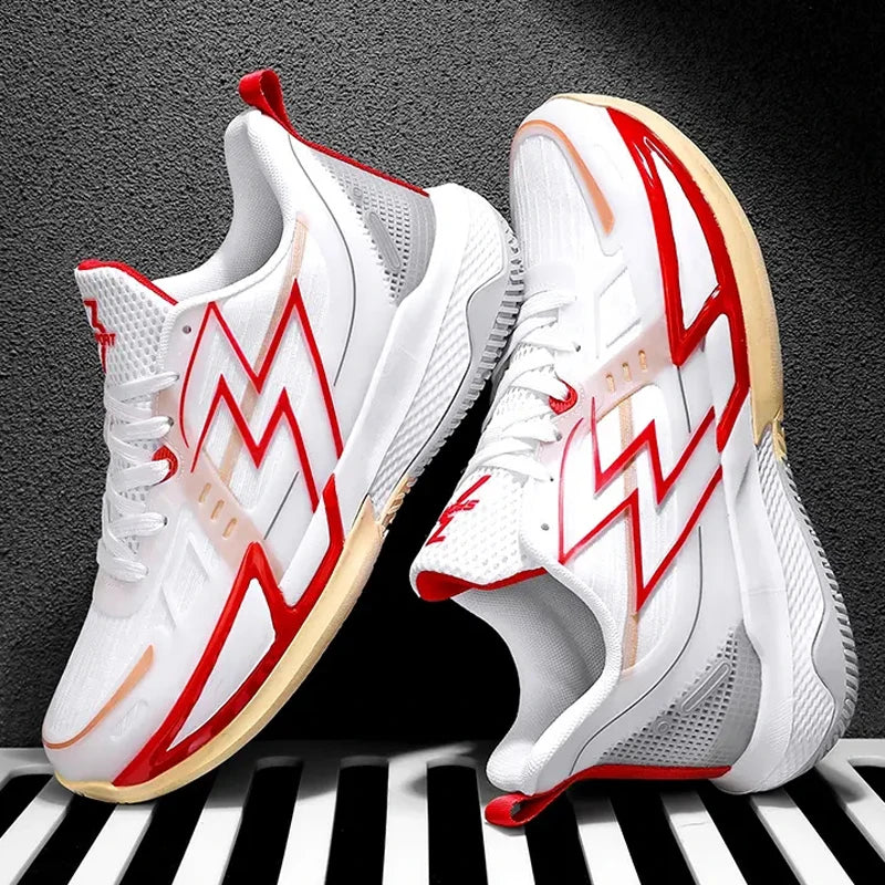 New High Quality Outdoor Anti Slip Custom Breathable Mesh Height Increasing Fashion Sneakers Lace-up Basketball Shoes