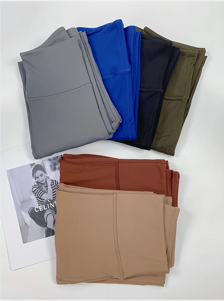 Solid Flared Yoga Sports Fitness Pants Spandex/Nylon High Waist Elastic Slimming Wide Leg Full Length Tummy Control Hip Lifting