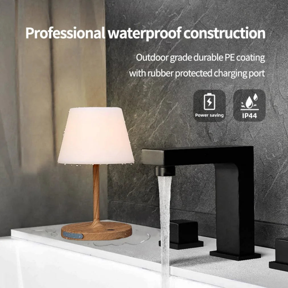 Modern Simple Rechargeable Waterproof Shower Lamp Table Light for Reading Room Bedside Living Room Battery Operated Lamps IP44