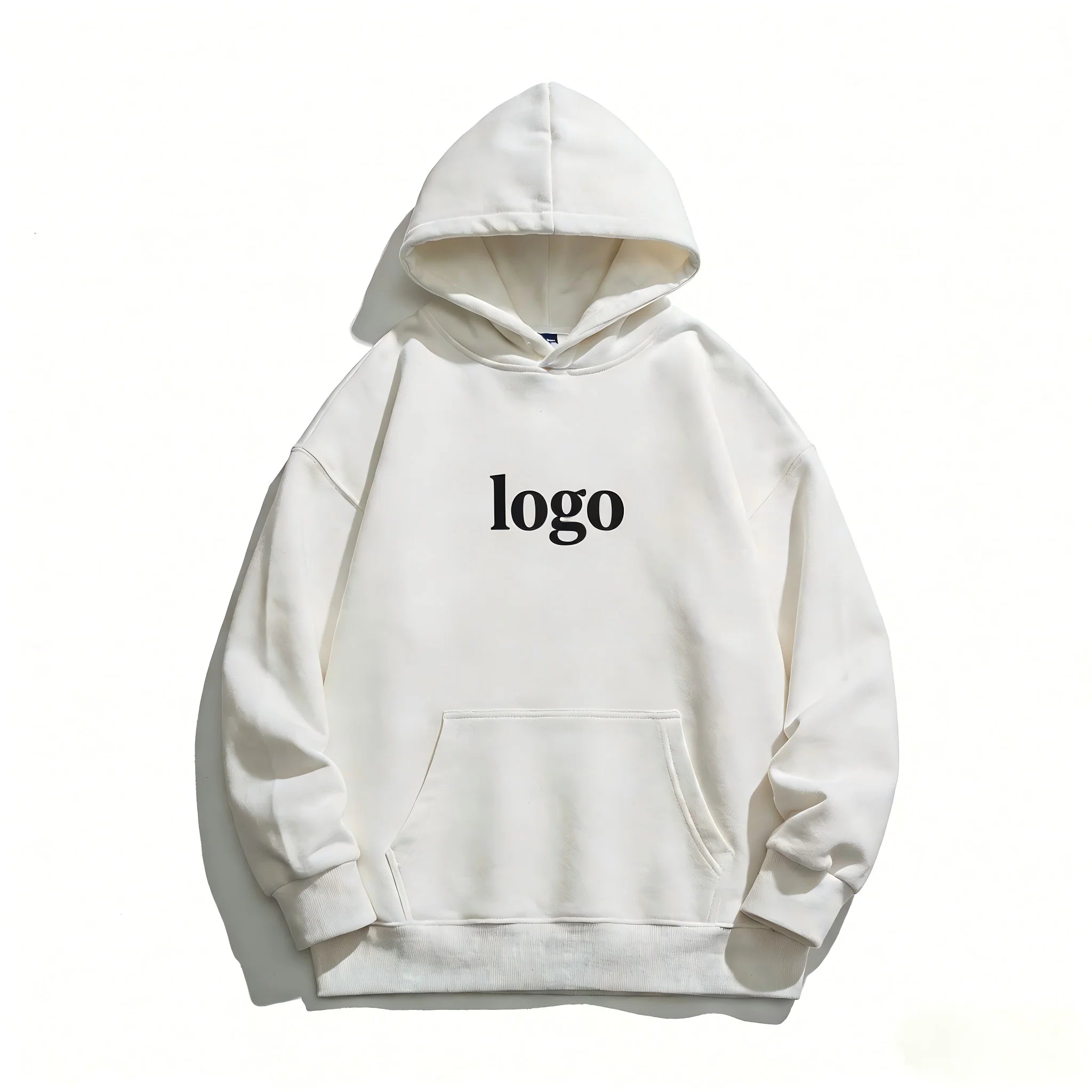 Blank Oversized Streetwear Custom logo Pullover Hoodie Men's 100% Cotton Thick Heavy High Quality