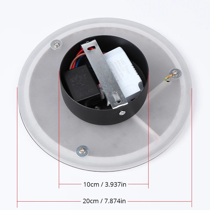 LED Wall Light With Touch Switch Bedroom Bedside Wall Lamp Indoor Stair Lighting Lamp Fixture Iron And Acrylic Materials AC220V