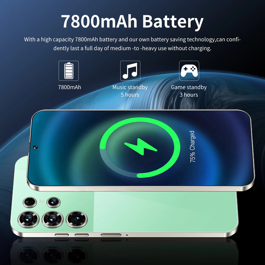 The Best Price 2025 Latest S25 Ultra Smart Phone 16G+1TB Android Hot Style Gaming Phone HD Screen 5G Cellular Cheap Phones