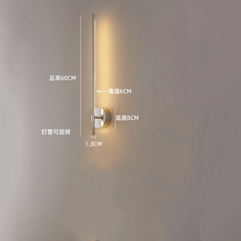 Modern Simple Line Wall Lamps Nordic Living Room Luxury Wall Decor Led Wall Light Creative Aisle Rotating Lam Wall Sconce Lights