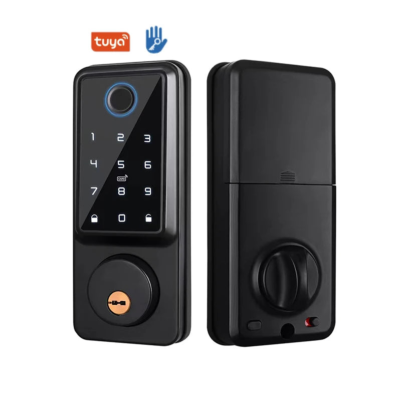 Hot Sale Tuya TTlock Digital Fingerprint Wooden Door Lock Smart Electric with Cloud Data Storage Wi-Fi Network for Steel Door