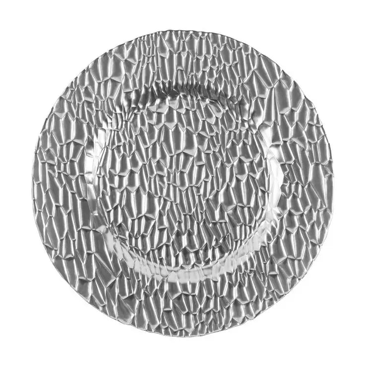 Modern Luxury Premium Design Disposable Stainless Steel Eco-Friendly Solid Pattern Polished Finish Charger Plates for Hotels