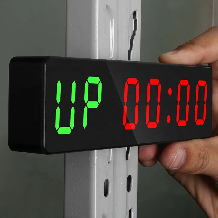 Jhering Hot Selling Battery Magnetic Led Digital Stopwatch Shower Kitchen Table Gym Watch Displays Timer Clock