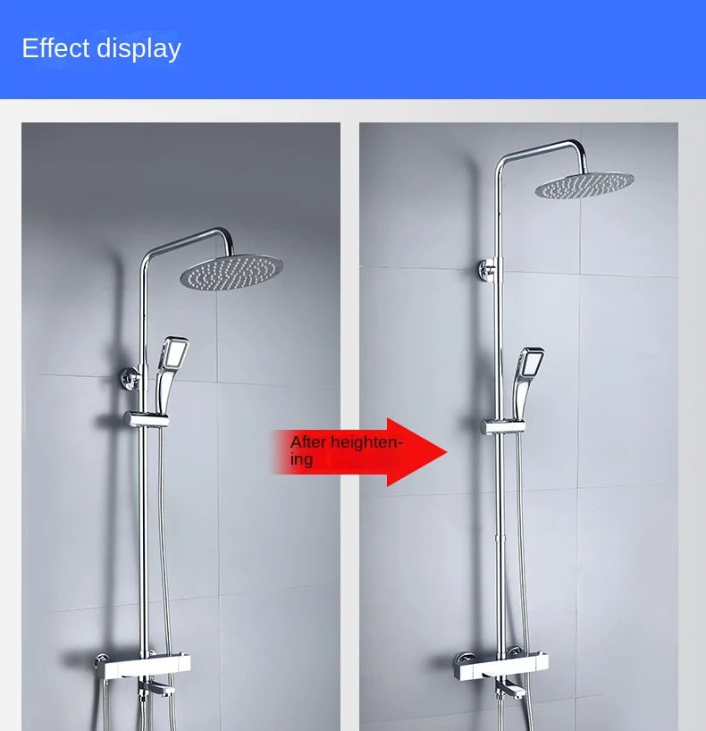 Shower Extender Gray Black Shower Extension Rod Shower Bracket 30\40\50 cm Shower Extension Rod Riser Tube Bathroom Accessories