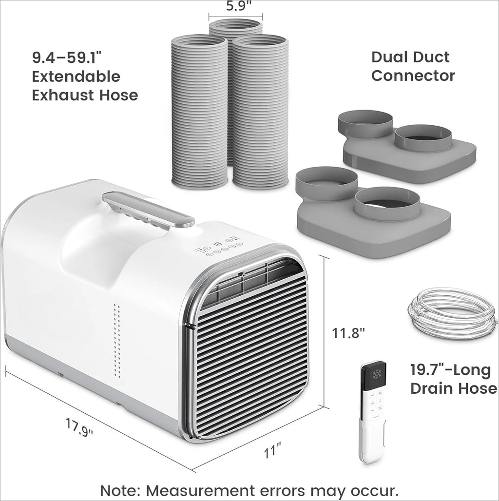 4500 BTU Portable Air Conditioner - Tent, Camping Air Conditioner Covers up to 130 Sq.Sleep in Compact 4-in-1 Portable AC Unit