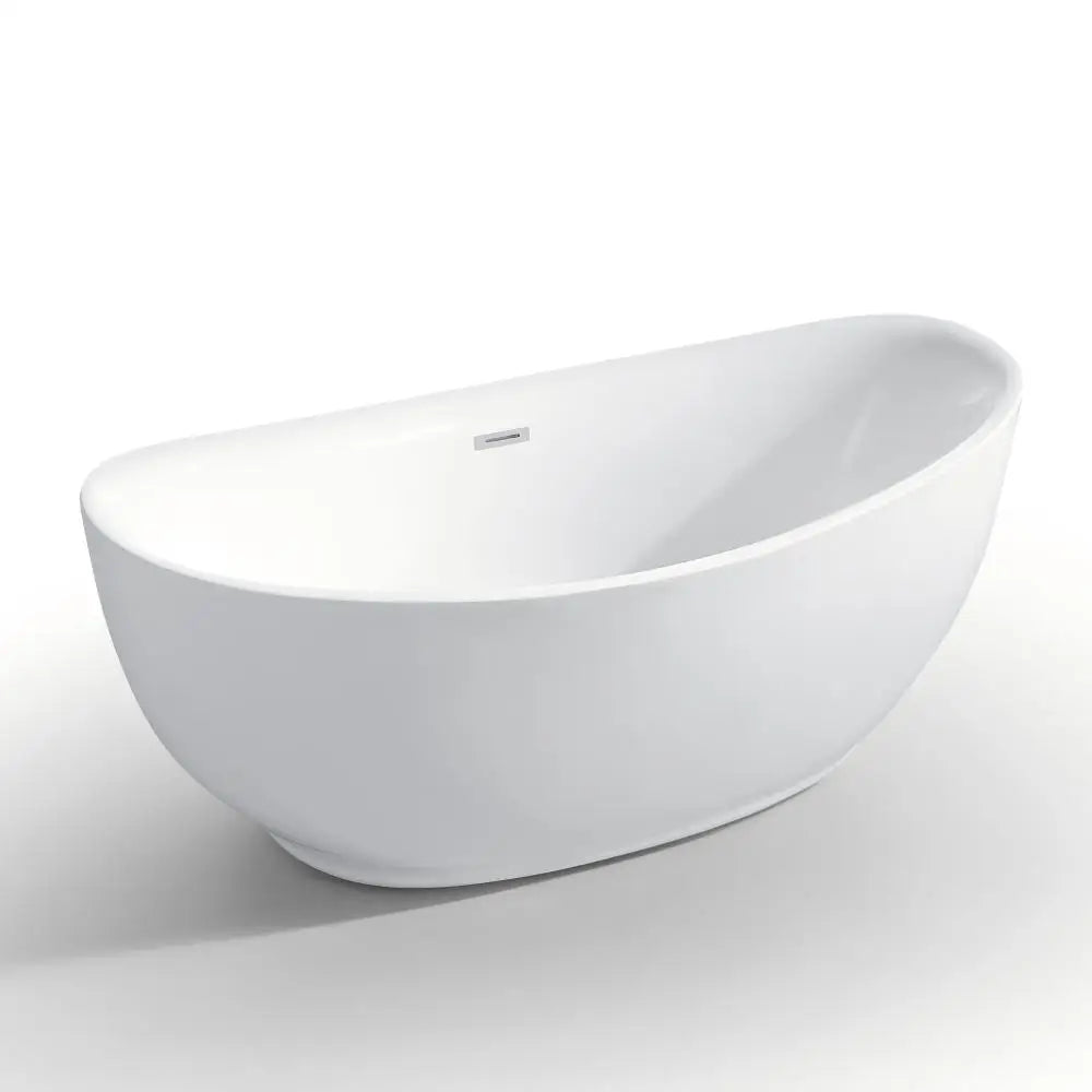 Factory Hot Sale Hotel Apartment Durable Seamless Modern Design Eco-Friendly Acrylic Freestanding Tub Hand Shower Soaking