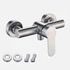 Single Handle Stainless Steel Triple Mixing Wall Mount Shower Valve Rainy Soft Jet Brushed Surface Ceramic Core 3 Holes Modern