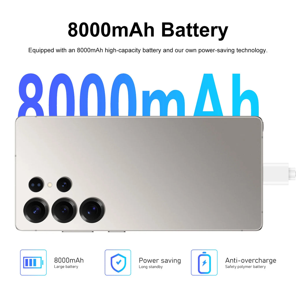 US Local Stock Unlocked 7.3 Inch S25 Ultra 5G Smartphones Built in Stylus Face ID Mobilephone Ai Phones Android