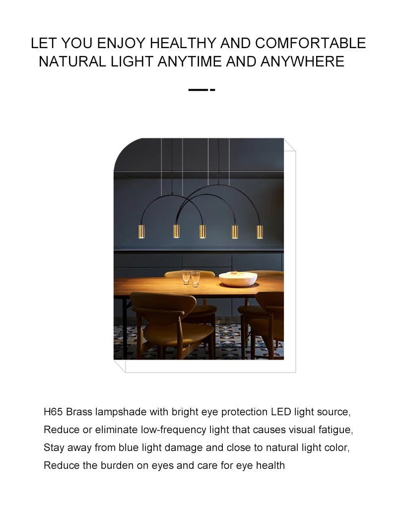 2021 New Restaurant Chandelier Light Luxury Nordic Dining Living Room Table Bar Minimalist Chandelier Simple Modern Light