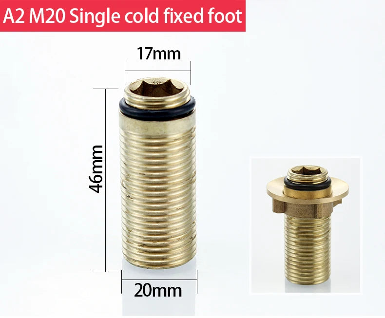 Copper kitchen sink hot and cold faucet accessories base fixed foot screw nut 30 plus filament