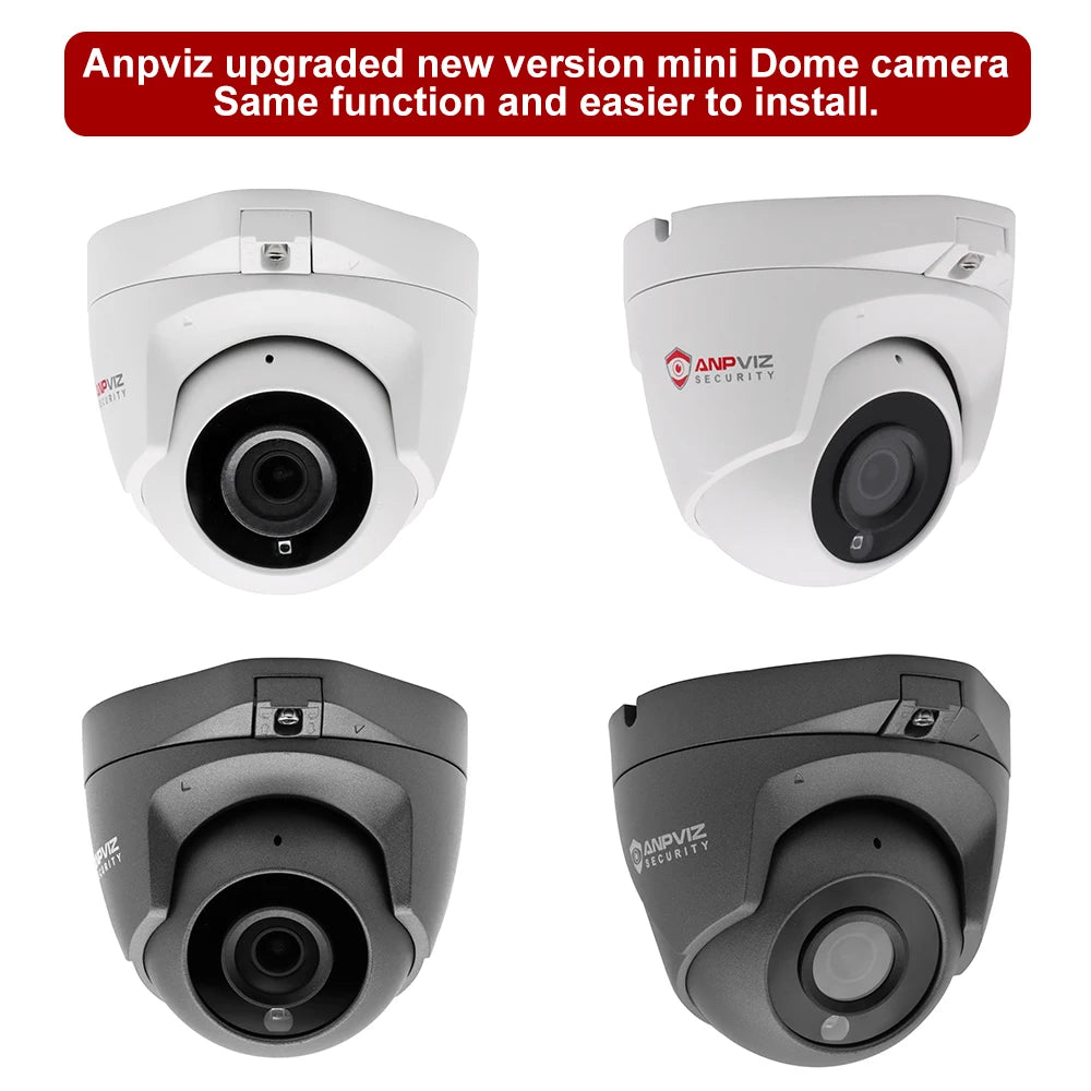 Anpviz 5MP POE IP Camera Indoor Mini Dome Security Video Surveillance Audio Built-in Mic H.265 VideoLink App IR 30M CCTV Camera