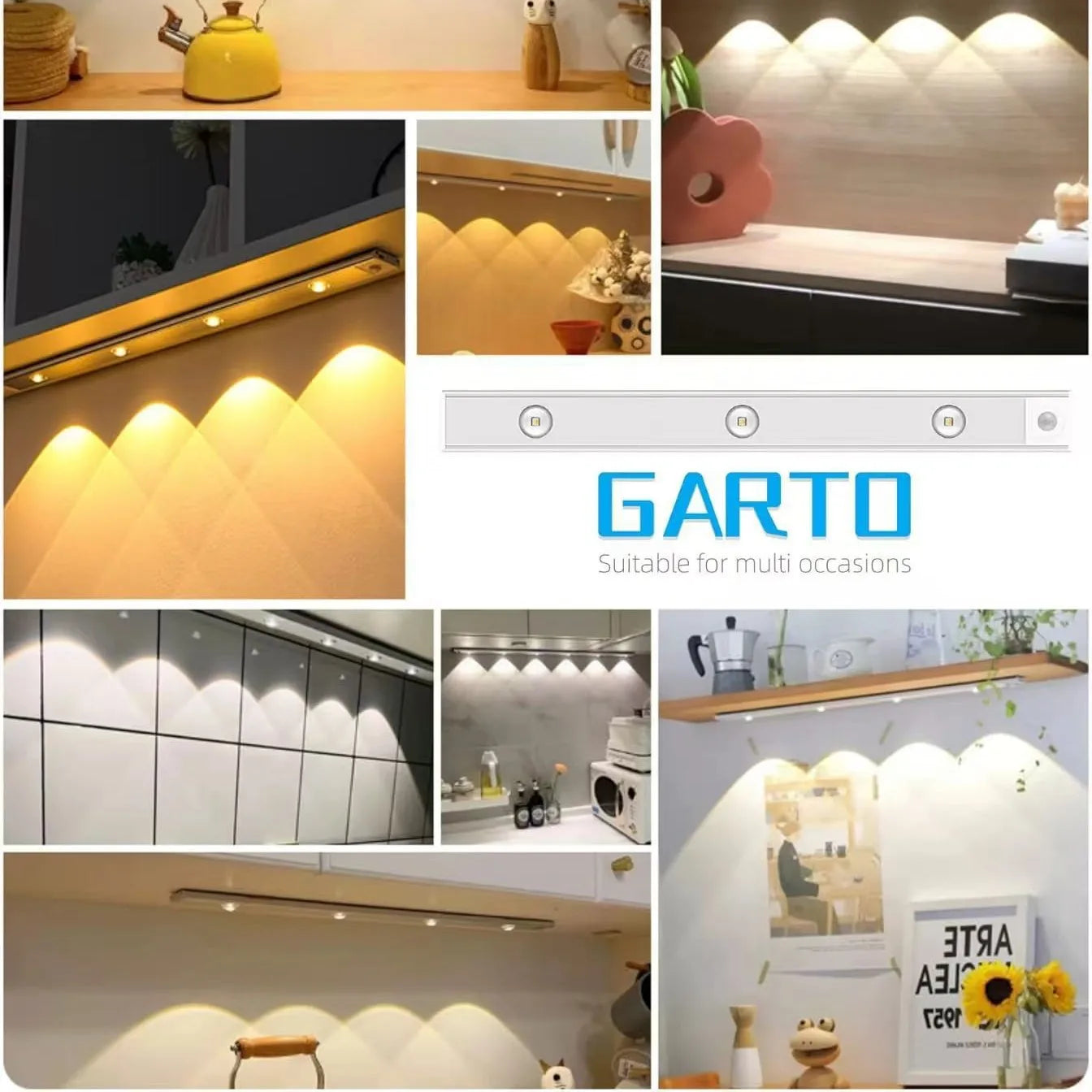 Ultra-thin Cat's Eye Hill Light Bar Human Motion Sensor Light Closet Wine Cooler Cabinet Lights