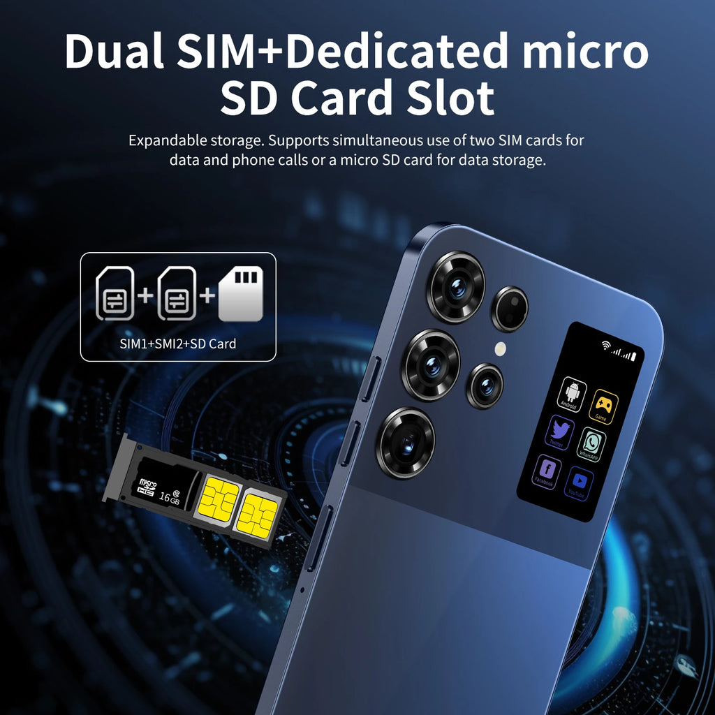 The Best Price 2025 Latest S25 Ultra Smart Phone 16G+1TB Android Hot Style Gaming Phone HD Screen 5G Cellular Cheap Phones