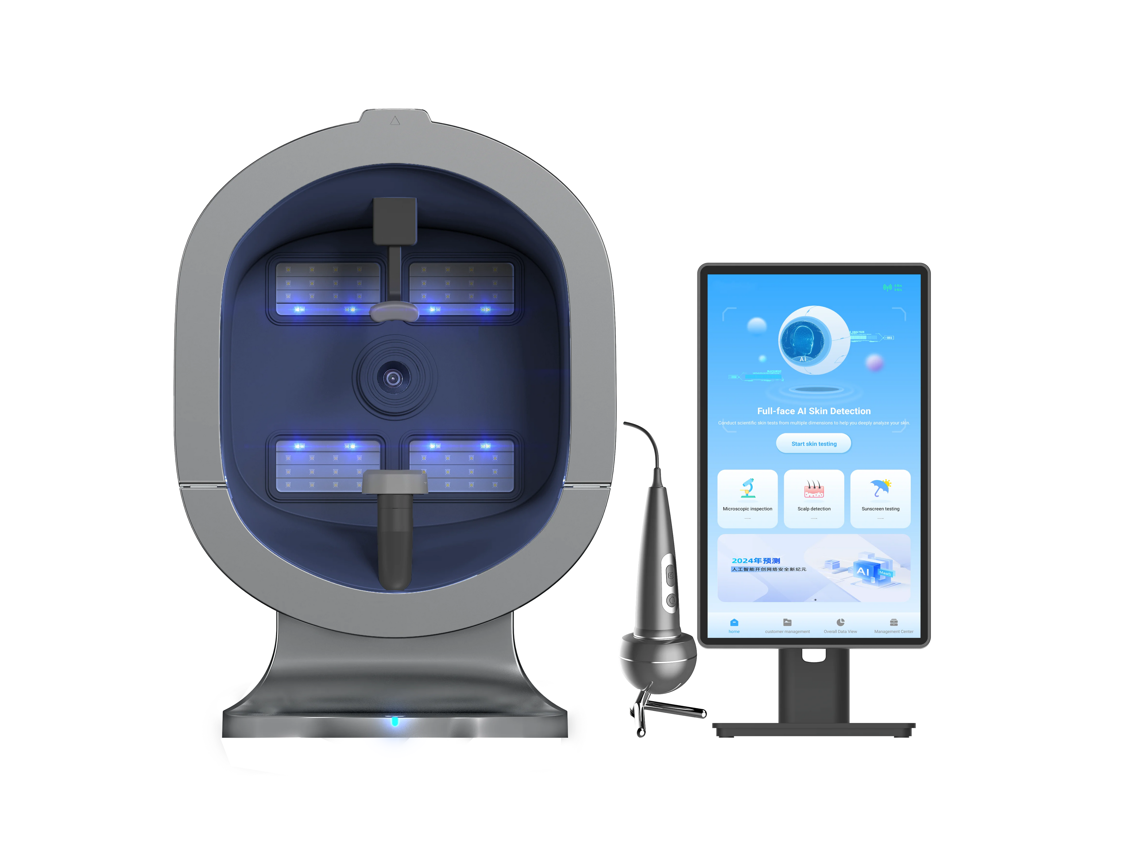36 Million Pixel X5pro Pro AI Home Use Skin Analyzer Microscopic Scalp Detector for Sexual Detection and Skin Problems