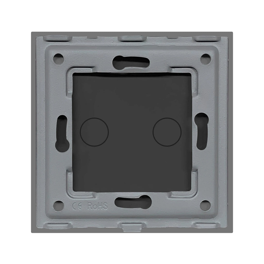 BSEED EU Standard Crystal Glass Panel 86mm For Touch Switches 1/2/3Gang With Metal Frame Wall Light Switch Function Part Only