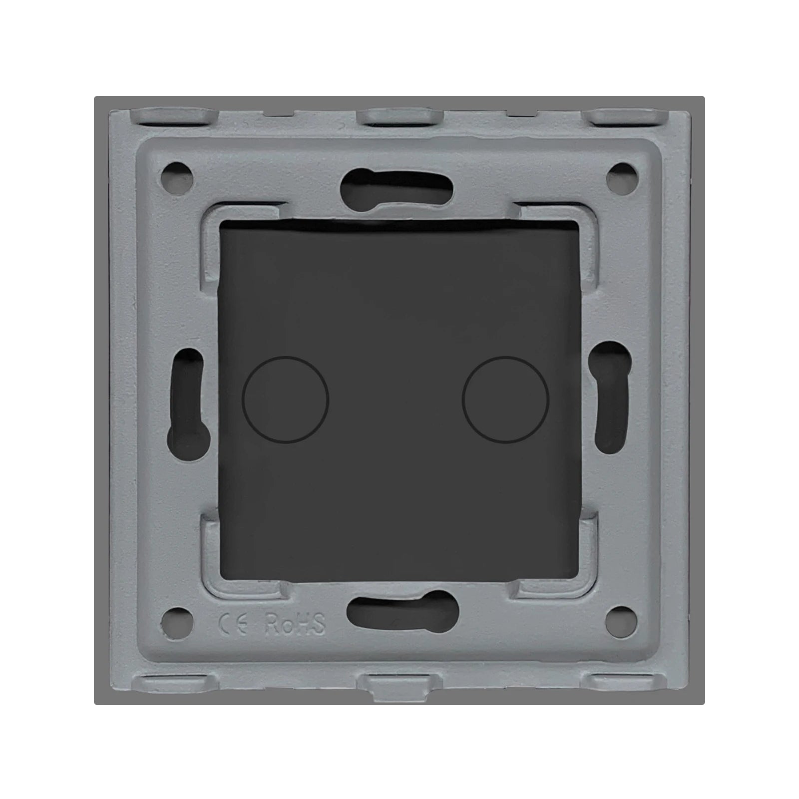 BSEED EU Standard Crystal Glass Panel 86mm For Touch Switches 1/2/3Gang With Metal Frame Wall Light Switch Function Part Only