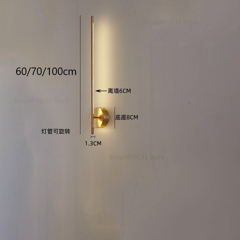 Modern Simple Line Wall Lamps Nordic Living Room Luxury Wall Decor Led Wall Light Creative Aisle Rotating Lam Wall Sconce Lights