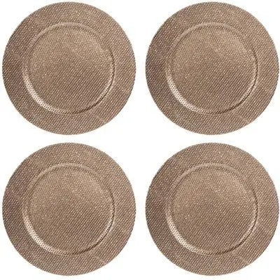 Modern Luxury Premium Design Disposable Stainless Steel Eco-Friendly Solid Pattern Polished Finish Charger Plates for Hotels