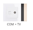 Coswall Luxury Crystal Tempered Glass Panel 1 Gang 1 Way Light Switch On / Off Wall Switch With LED Indicator 16A AC 250V