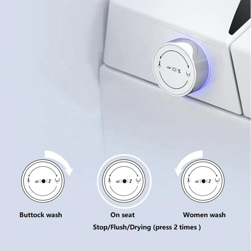 Wall Mounted Automatic Luxury Shower Toilet Wall hang Smart Toilet Bathroom Slim Electronic Toilet