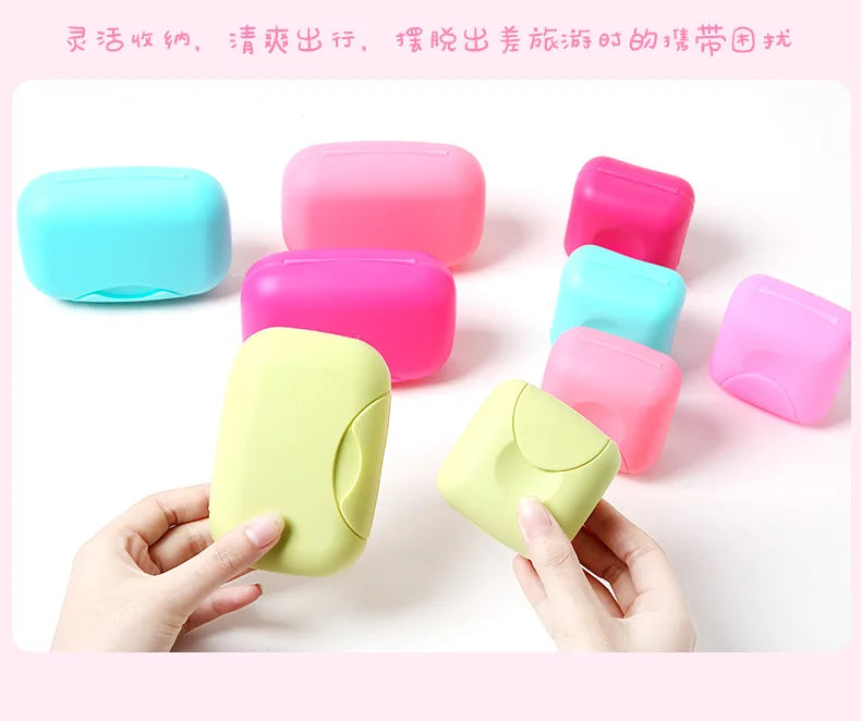 Plastic Travel Soap Box Dish Plate Case Case Holder Container Wash Shower Home Shower Bathroom Sealed Soap Case