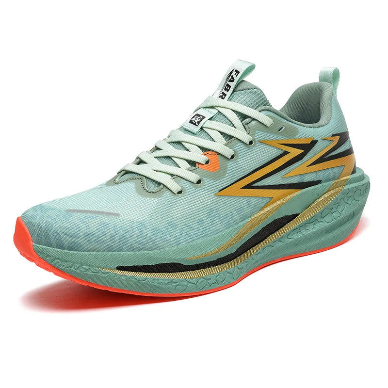 New Pointed Running Shoes Marathon Casual Sports Breathable Mesh Lightweight Lace-Up Closure Unisex Summer Cushioning TPR