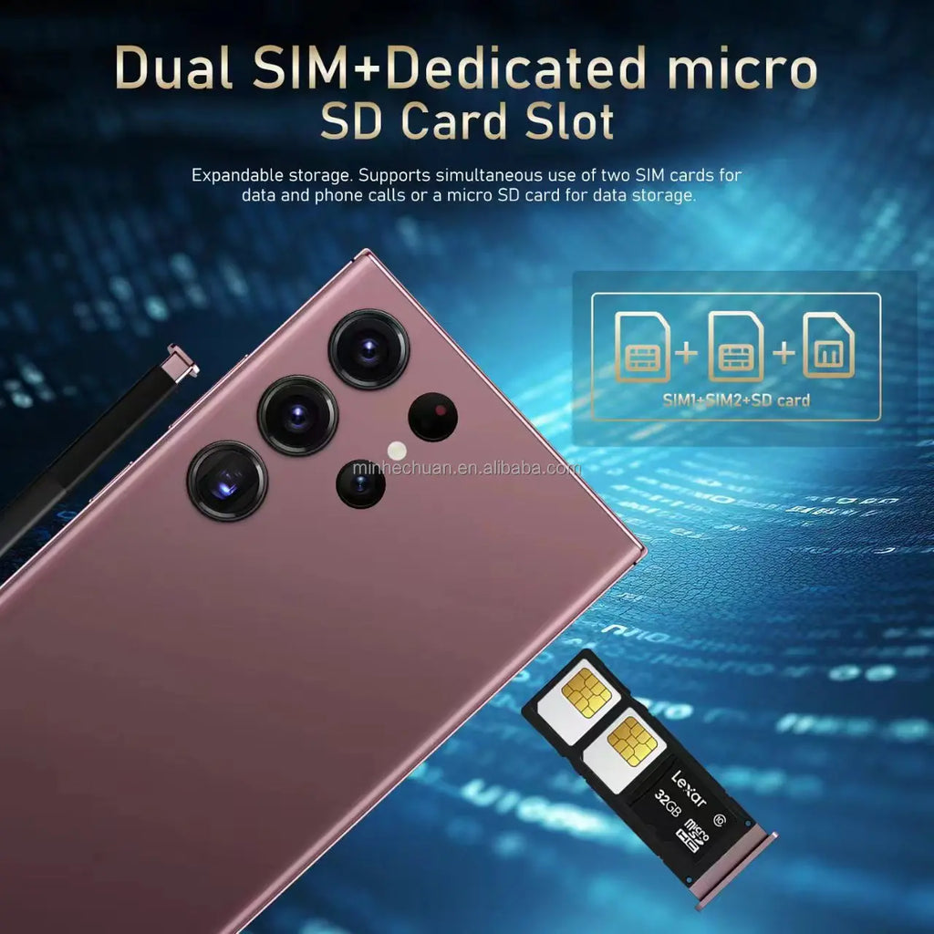 2024 Market Factory Price S24 Ultra+ Unlocked Smartphone Dual SIM Card Mobile Phone 5G S24 Ultra 16GB+1TB Cell Phones