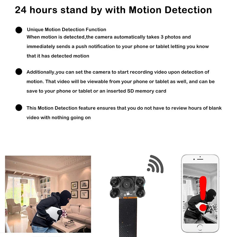 Power Apply DIY Lookcam Full HD WiFi IP Mini Camera P2P Wireless Mini Camcorder Video Audio Recorder Support Remote 1080P