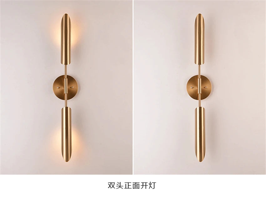 Postmodern metal inclined wall lamps bedroom living room corridor Nordic aisle stair light home wall sconces lights fixtures