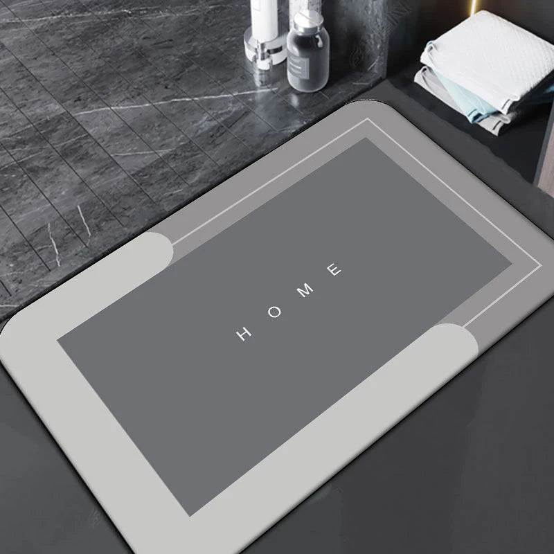 Quick Drying Soft Diatomite Bath Mat Super Absorbent Non-Slip Bathroom Floor Mat for Shower Toilet Entrance