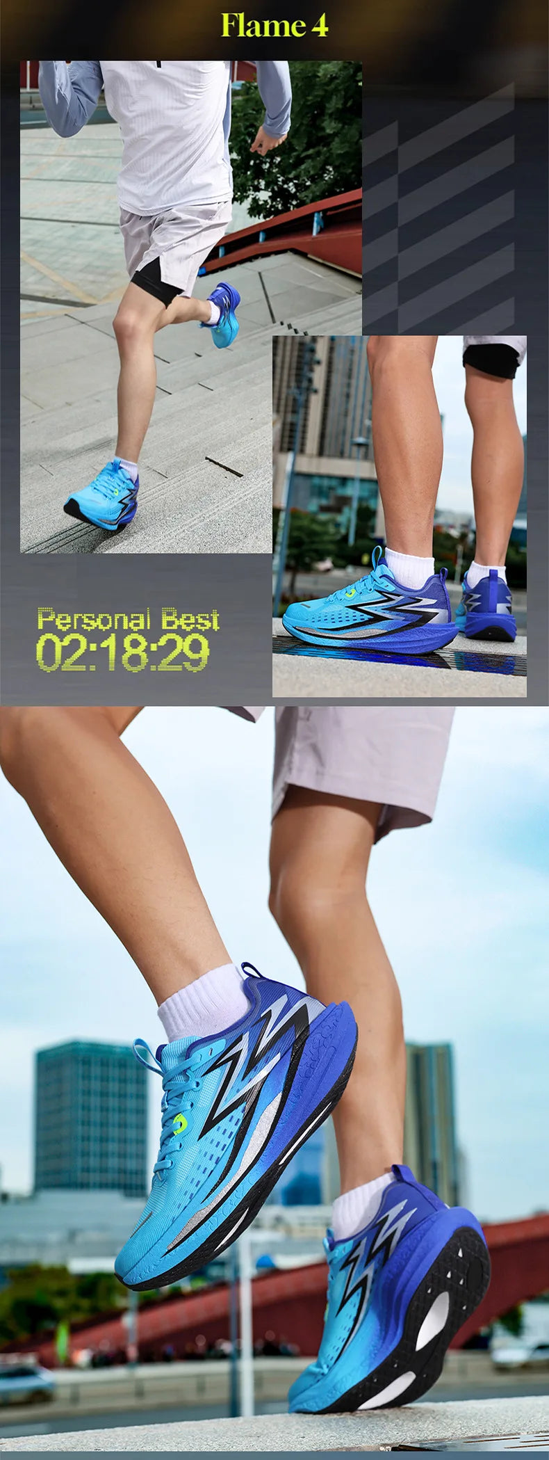 New Pointed Running Shoes Marathon Casual Sports Breathable Mesh Lightweight Lace-Up Closure Unisex Summer Cushioning TPR